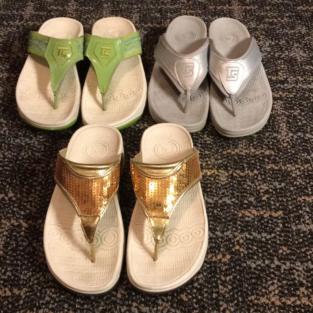 3 Pair Thera Shoe Sandals - Size 5